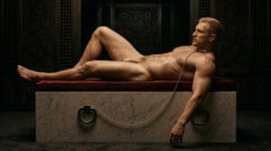 NUBRONZE male boudoir — Auction of Prime Males, quiet proximity