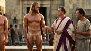 NUBRONZE gay gladiators — Crassus and the captive