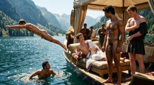 NUBRONZE nude swimmers — Caligula at the lake