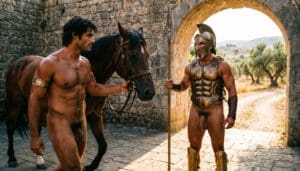 NUBRONZE gay big dick — a Spartan